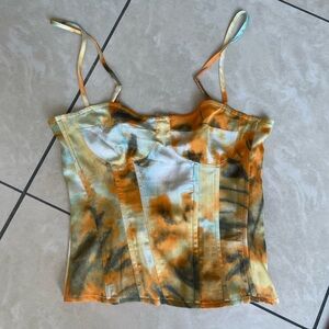 Silk Tie Dye Corset